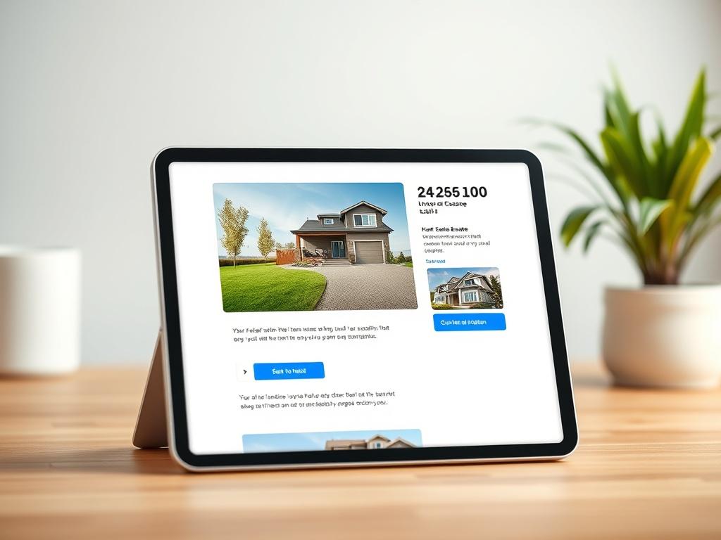 A close up shot of a well designed landing page