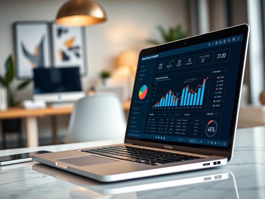 A close up shot of a digital marketing campaign dashboard