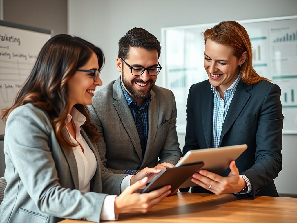 A marketing consultant engaging with a real estate agent in