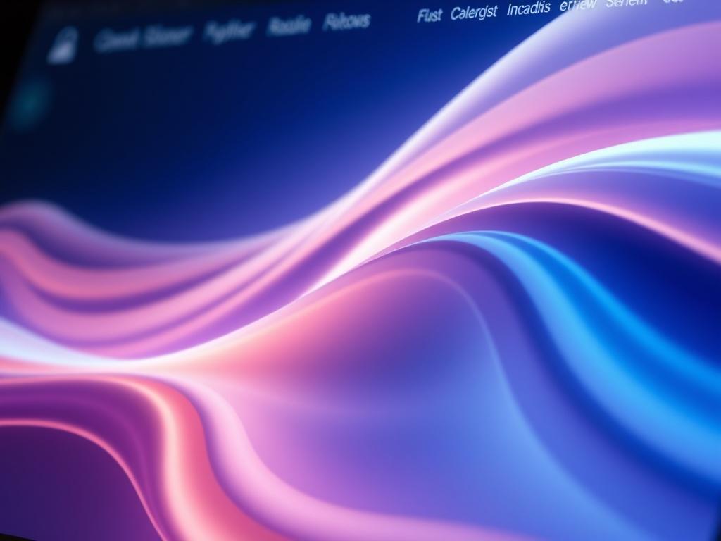 A hyper-realistic close-up of a modern website design showcasing smooth scrolling effects on a futuristic interface. The design should highlight fluid transitions and refined micro-interactions, with an elegant layout emphasizing user engagement. Background elements should remain subtle, focusing on the smooth scrolling feature and modern aesthetics.