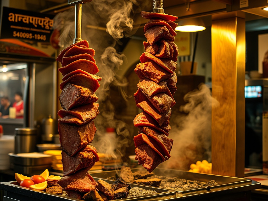 Aromatic Lebanese Shawarma Carving