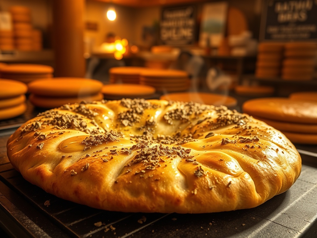 Golden Lebanese Manakish from Oven