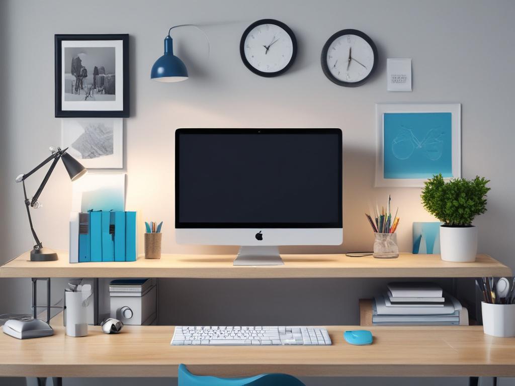A professional workspace showcasing a modern computer setup with a