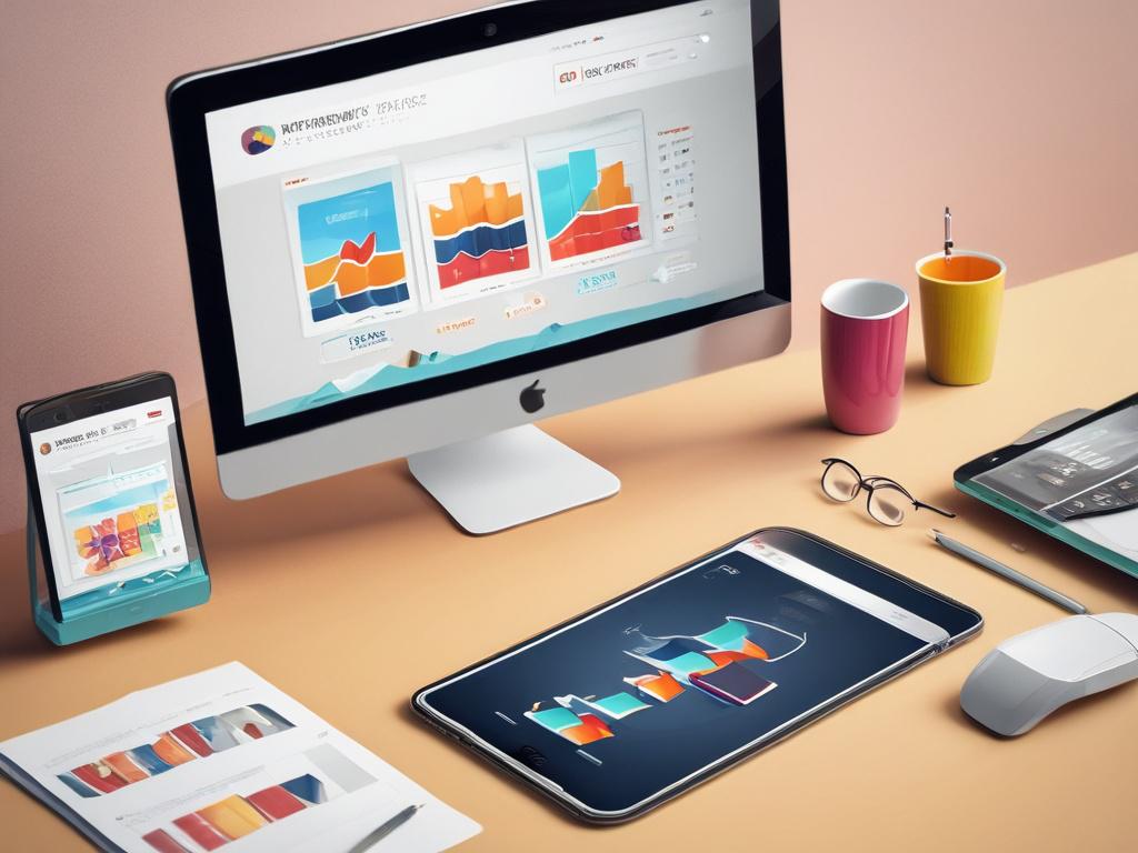 An engaging digital marketing campaign displayed on various devices, including