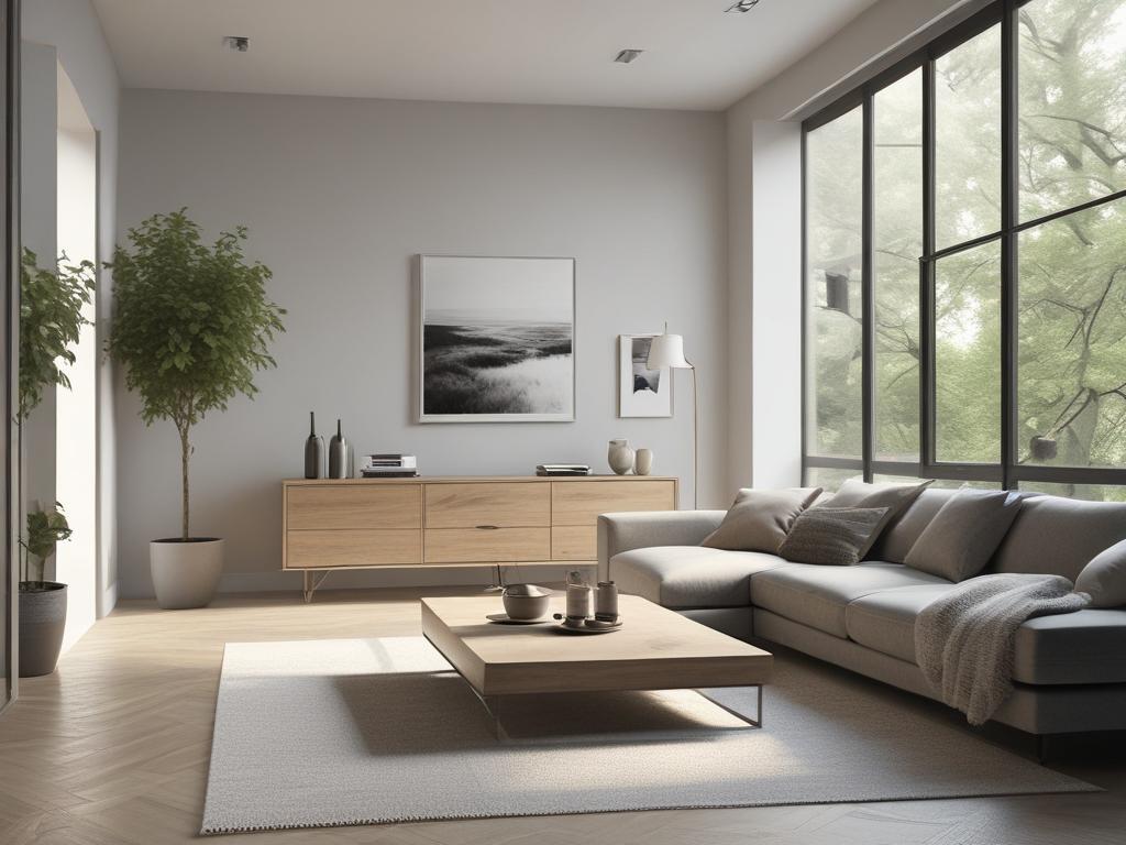 modern living space, stylish design, natural light, smart technology