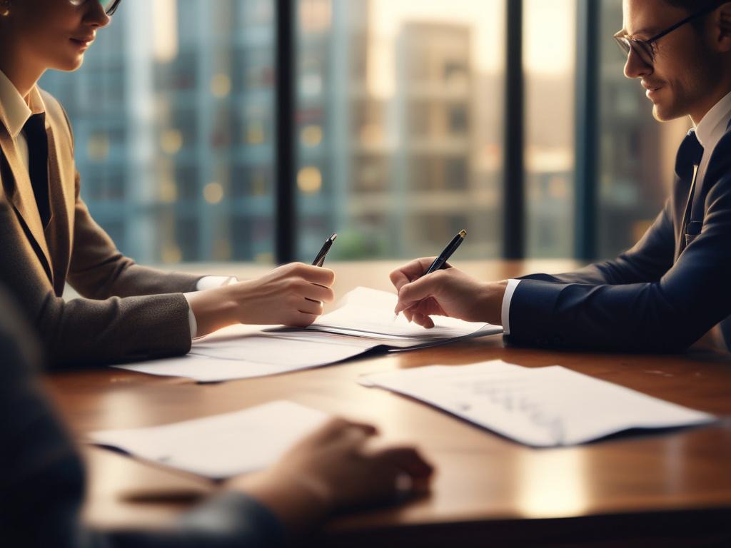 A close up shot of a financial advisor discussing plans