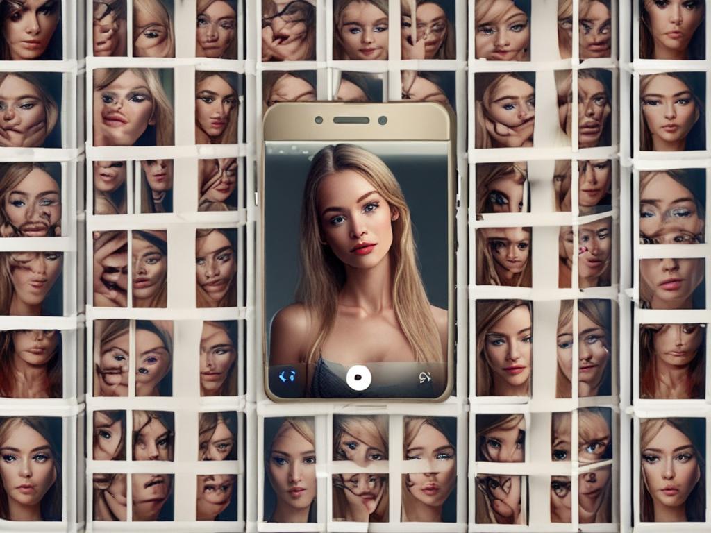 A collage of stunning escort profiles displayed on a smartphone