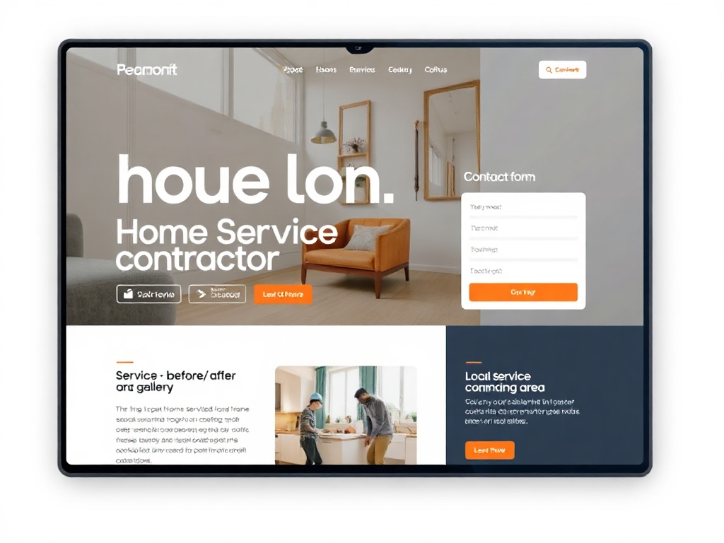 Professional website concept for a home services contractor