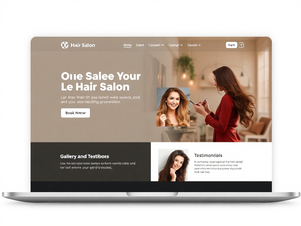 Professional website concept for a beauty salon