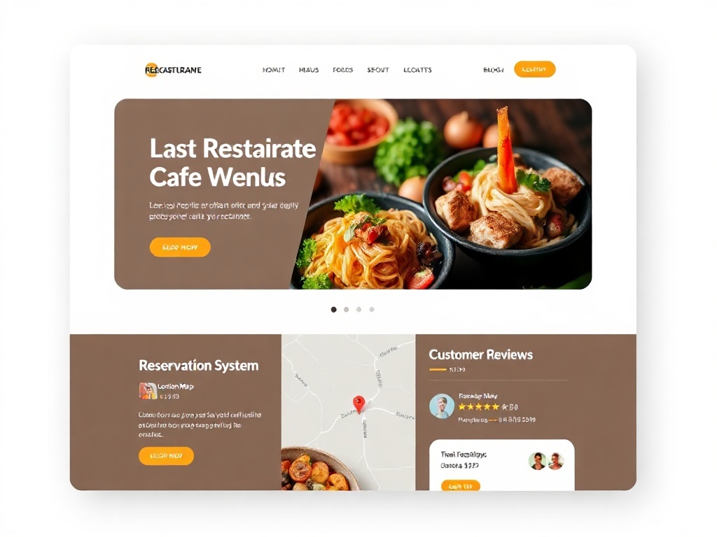 Professional website concept for a restaurant