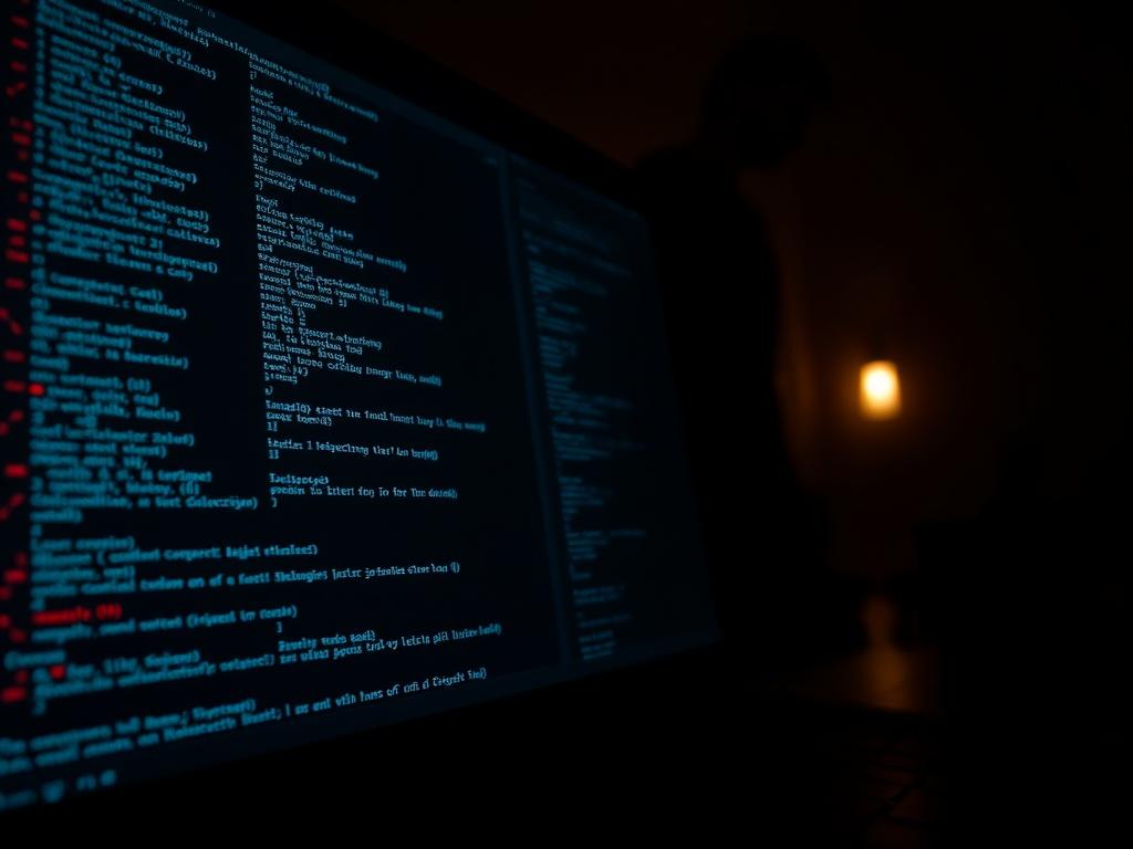 A realistic high resolution image depicting a computer screen displaying
