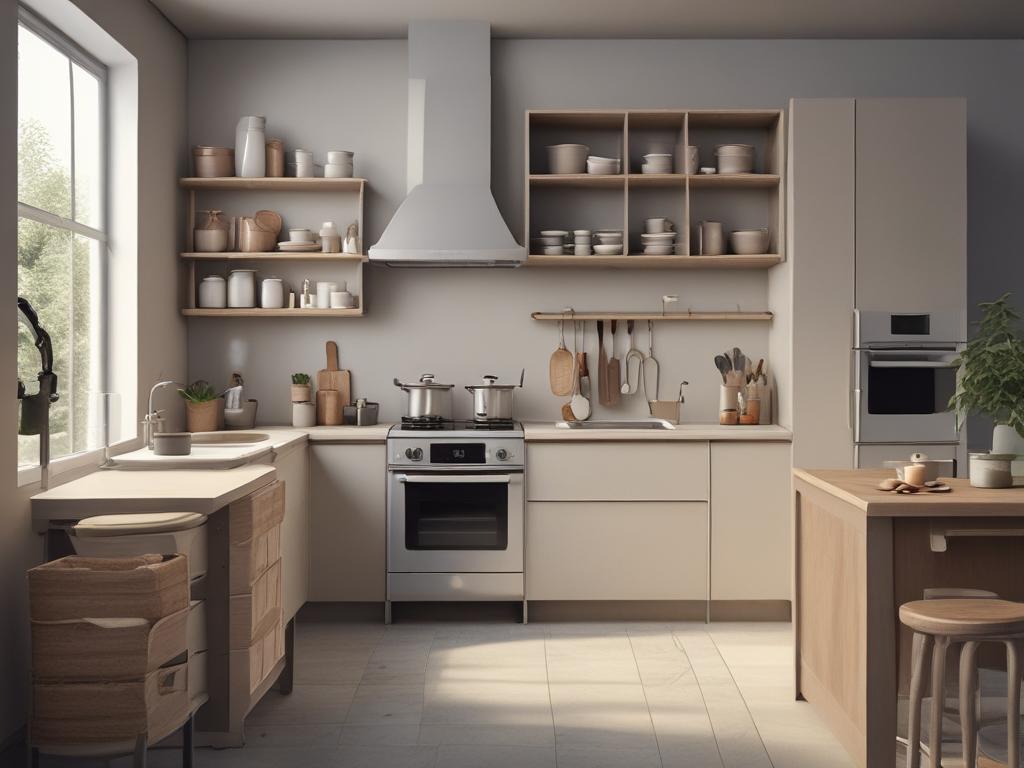 kitchen units, logistics, delivery, storage