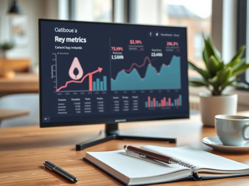 An image of a financial dashboard displaying key metrics related