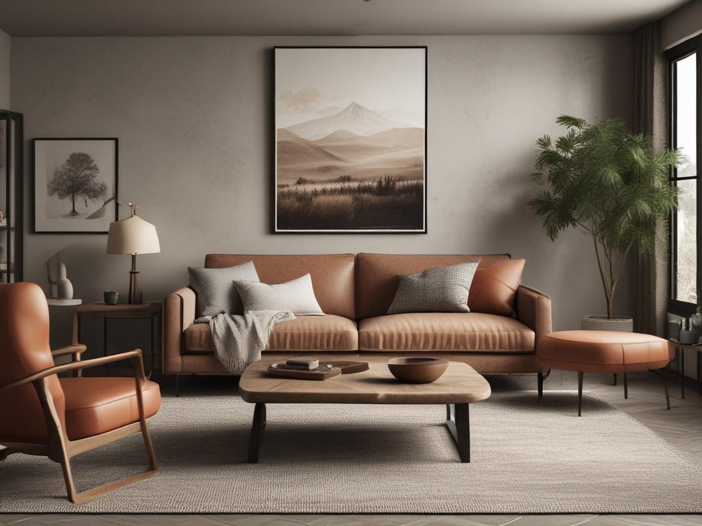 bespoke interior design, stylish living room, personalized decor, harmonious color