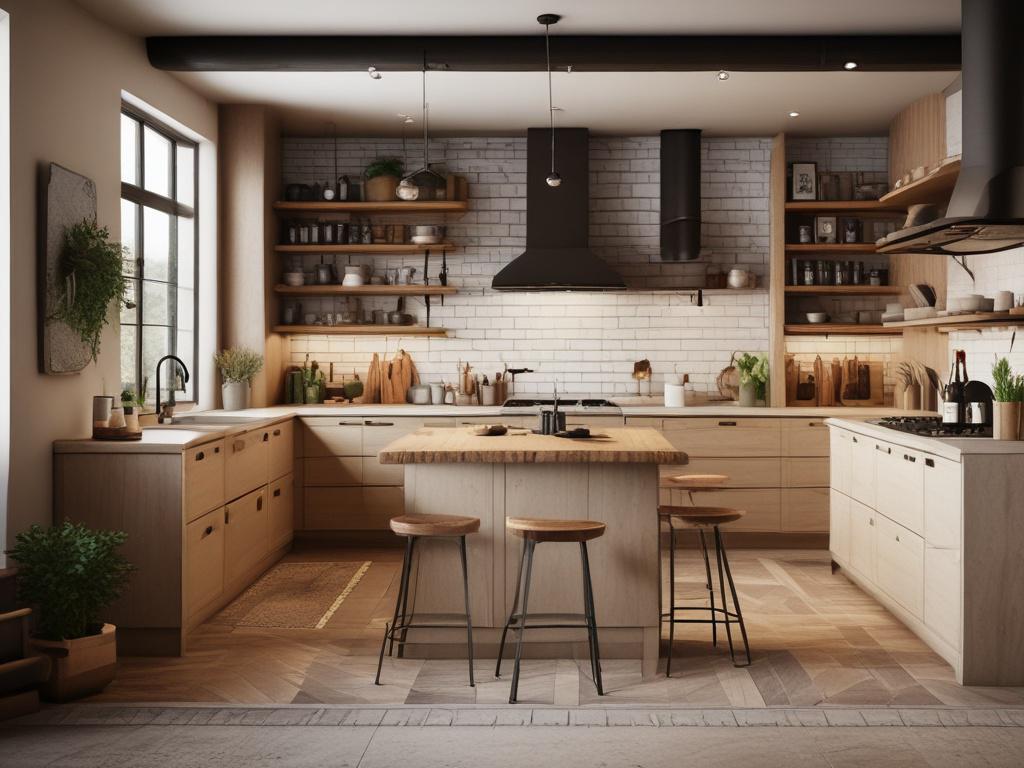 A beautifully designed custom kitchen featuring modern cabinets, a spacious
