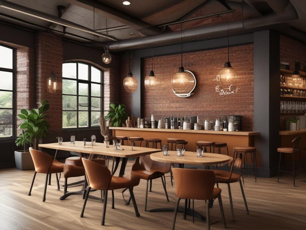 Bespoke café furniture including stylish tables and comfortable seating, set