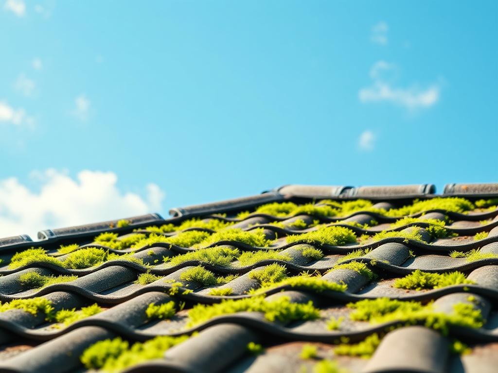 A close up shot of a pristine, clean rooftop with