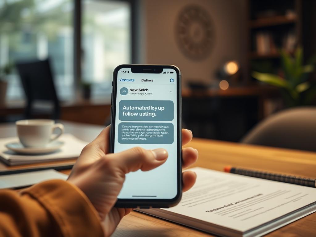 A hyper realistic close up shot of a smartphone displaying