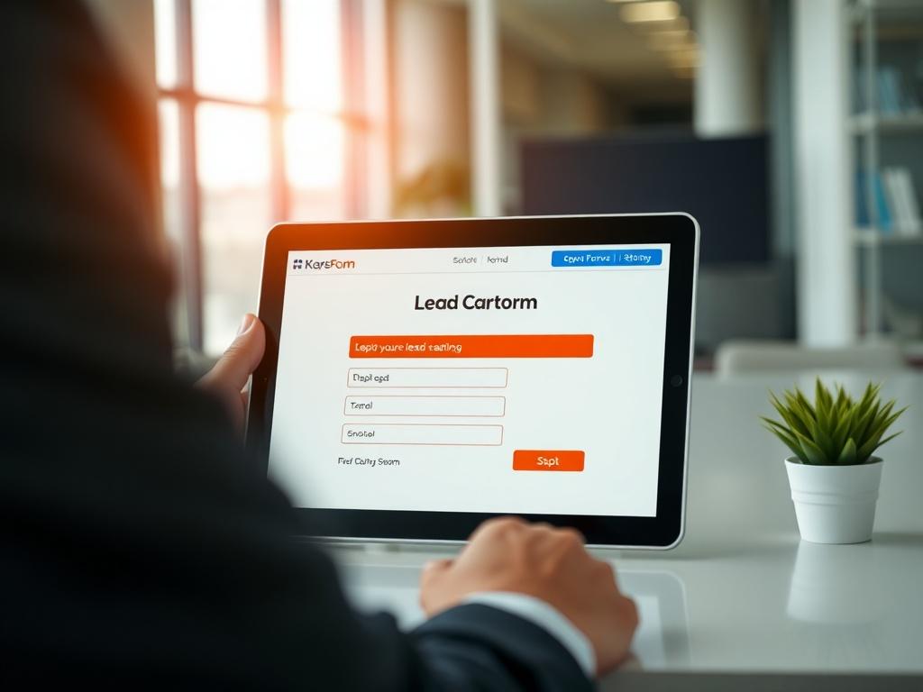 A hyper realistic close up shot of a lead capture