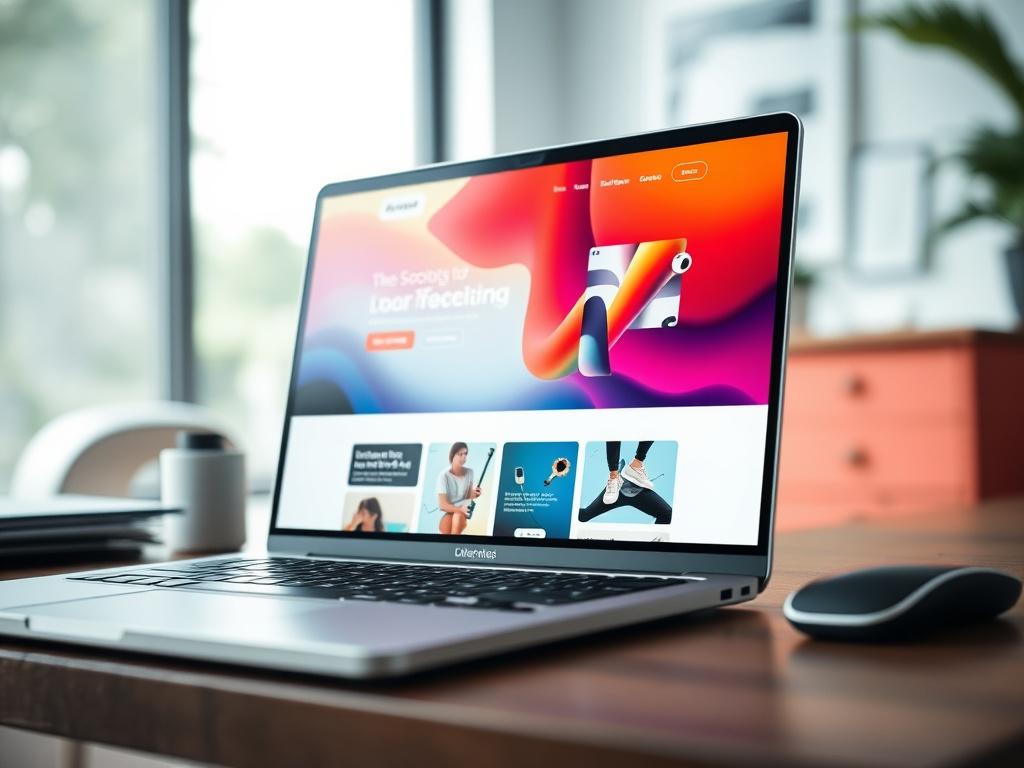 A hyper realistic close up shot of a modern laptop