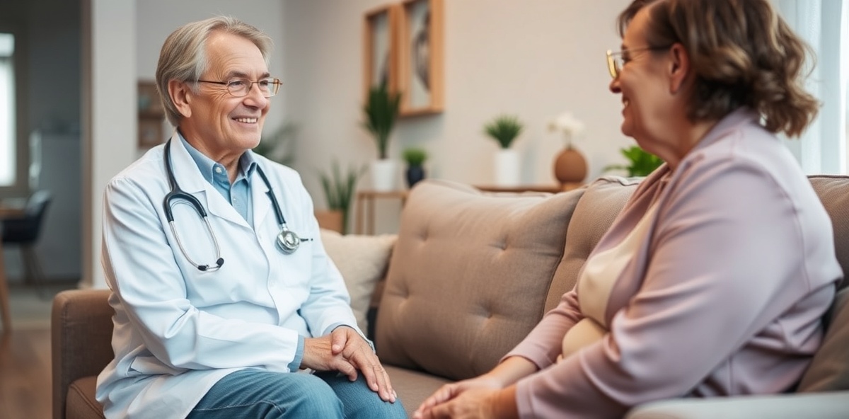 Healthcare provider providing care in patient's home