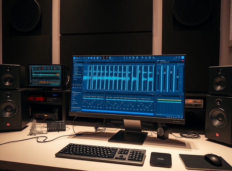 Music production software interface showing tracks and mixing