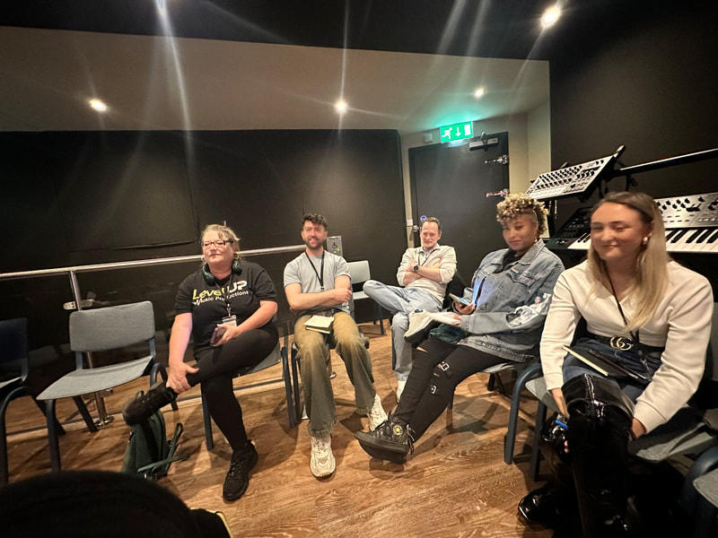 Musicians hands on instrument