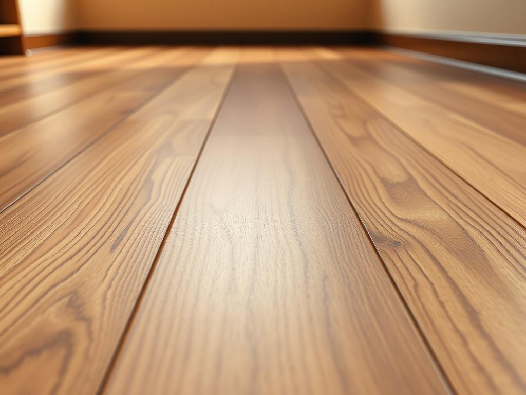A close up shot of a beautifully installed hardwood floor,