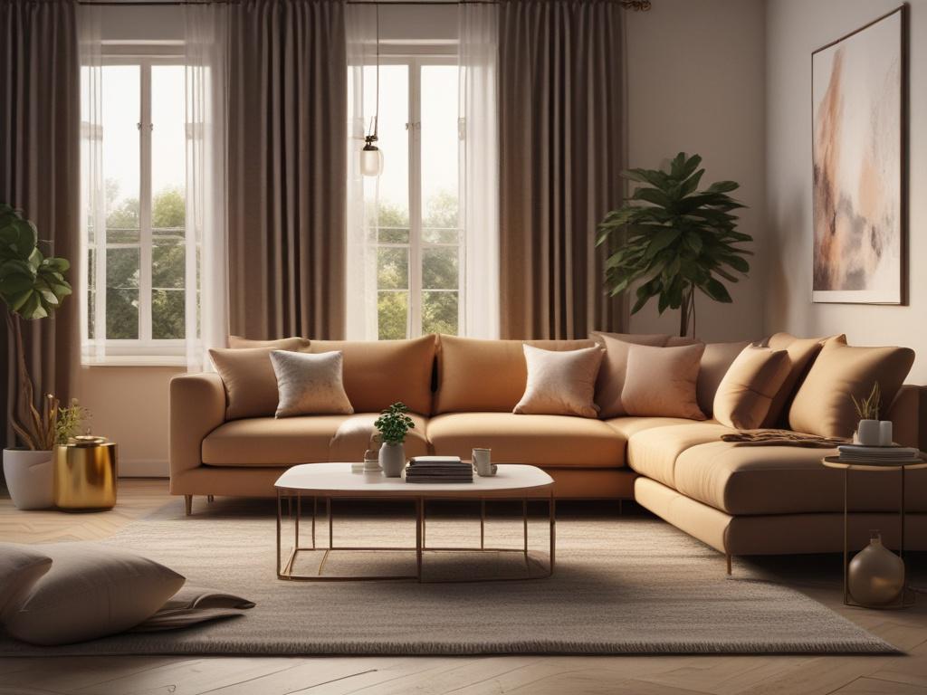 A beautifully designed interior living space showcasing a cozy atmosphere