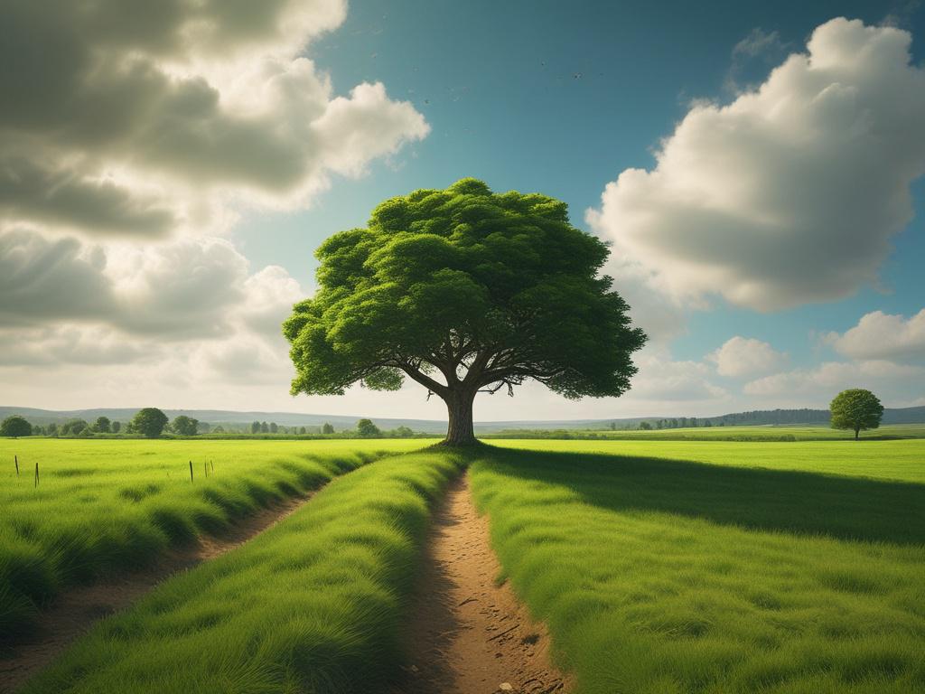 A photorealistic and highly detailed image of a vibrant green