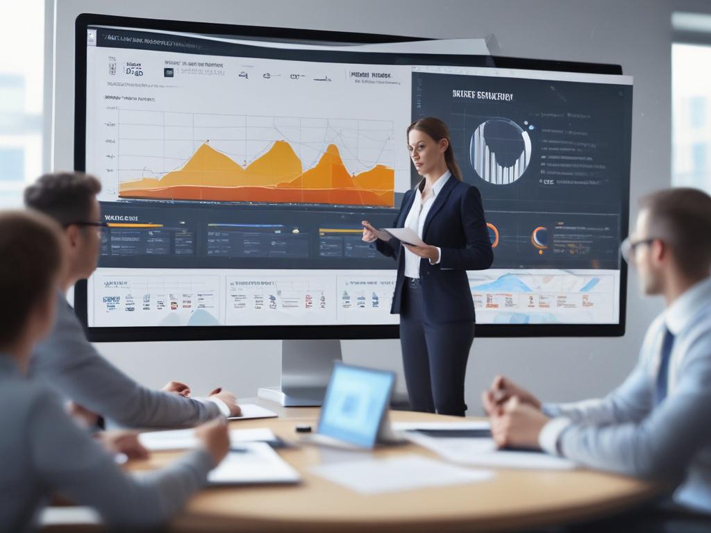 A realistic high resolution of a business consultant giving a