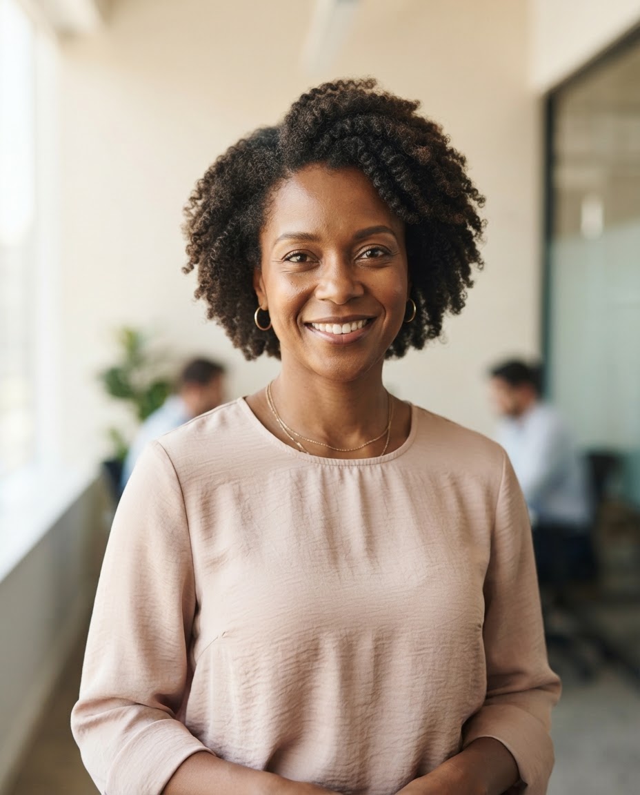 Editorial portrait of Naomi Carter, Principal Logistics Analyst