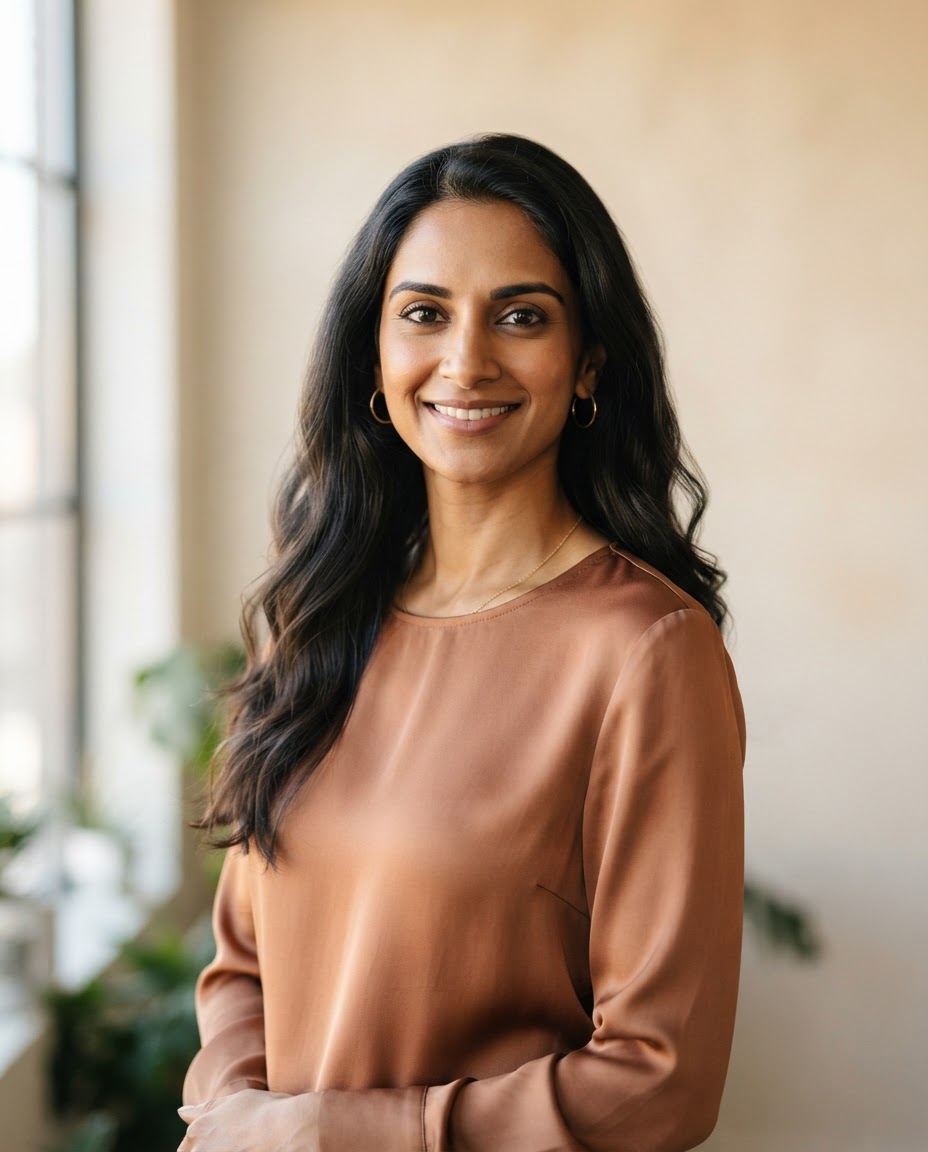 Editorial portrait of Priya Desai, Director of Data Engineering