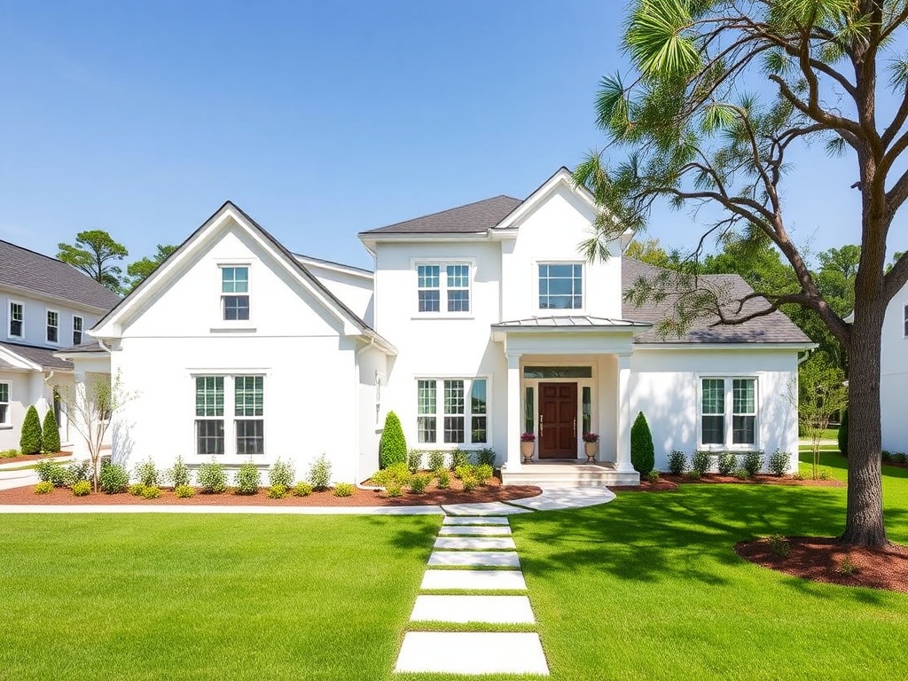 Home inspector examining house