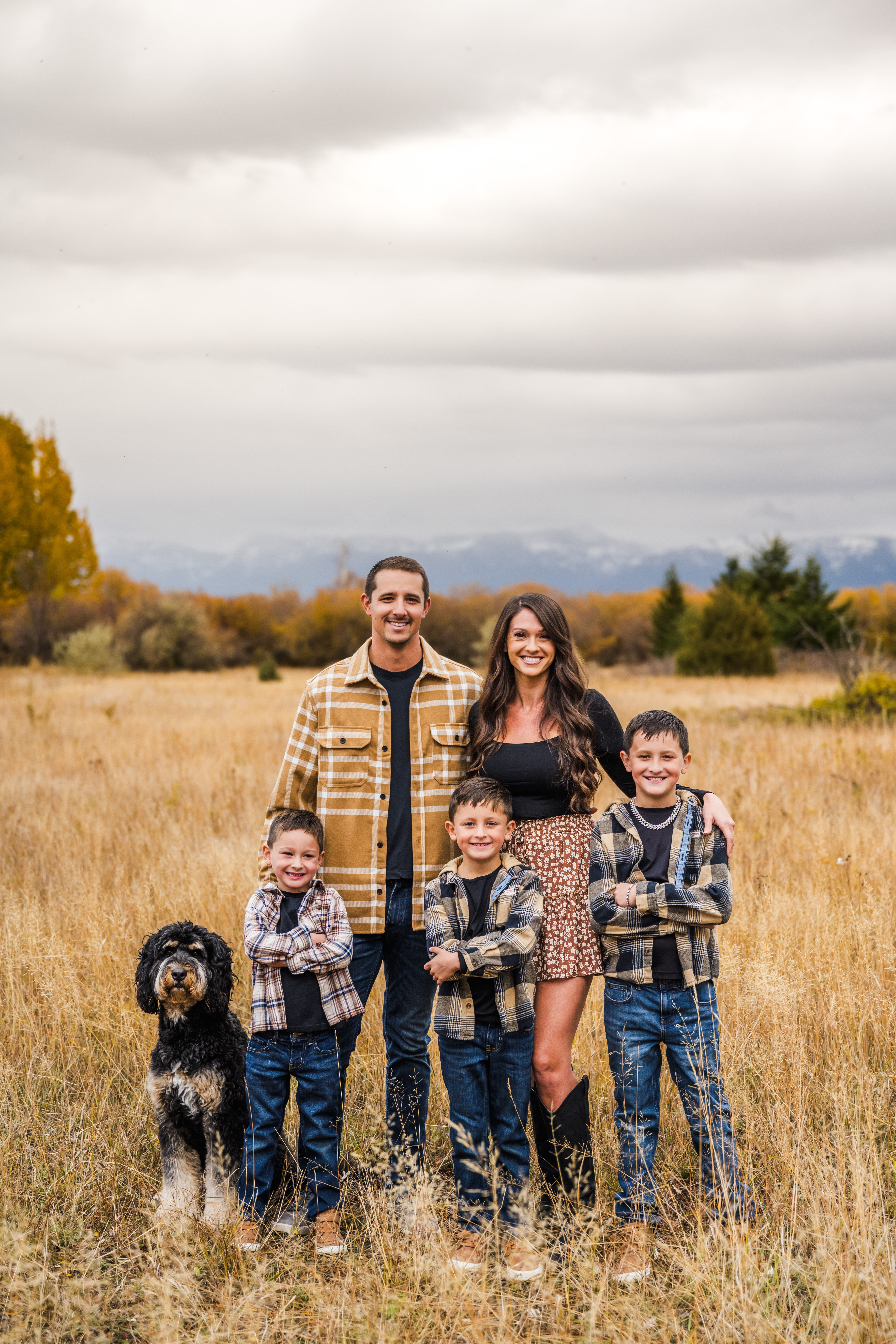 Meghan and Tanner with their family