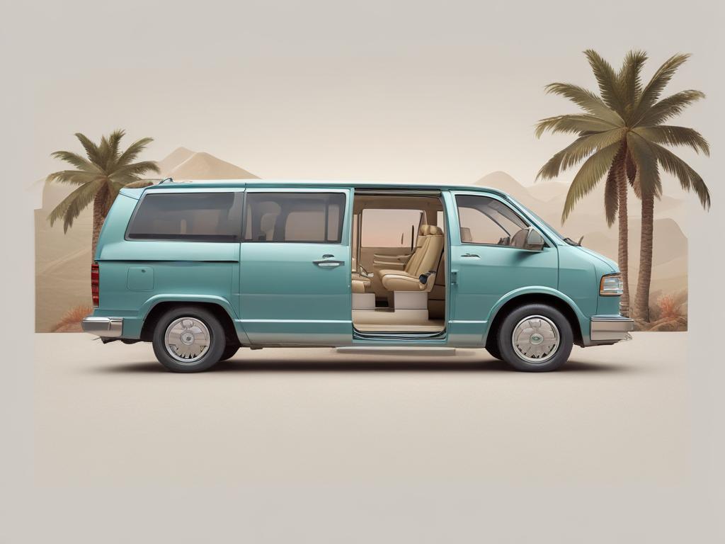 luxury minivan, group travel, comfortable transport, family vacation