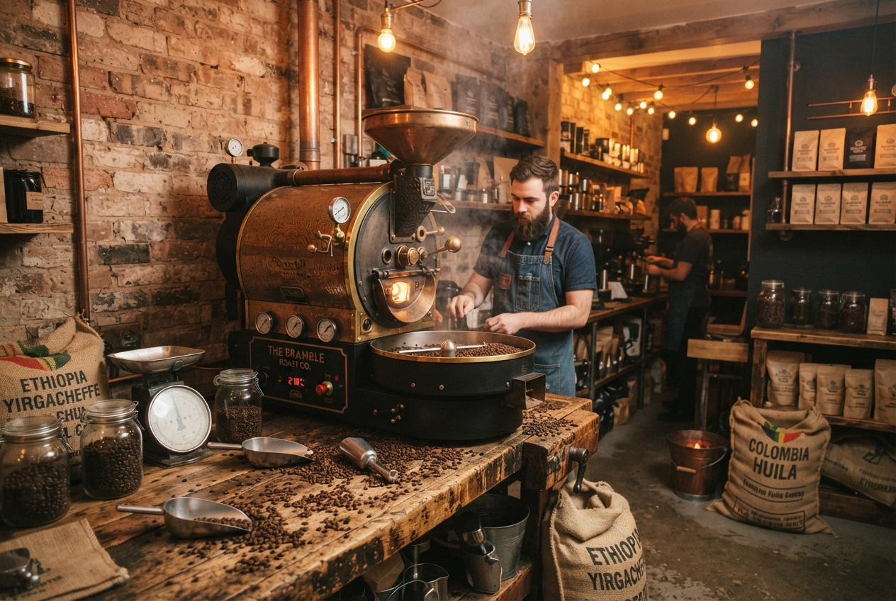 Our roastery with vintage drum roaster