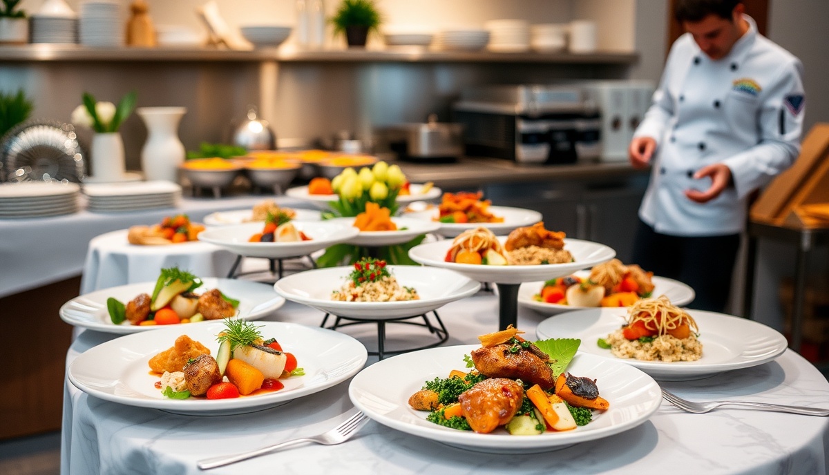 Professional catering presentation