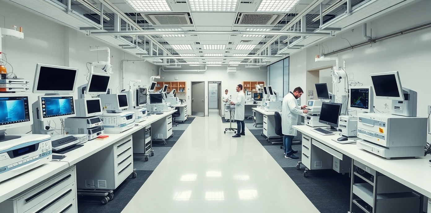 Medical equipment being prepared for shipment
