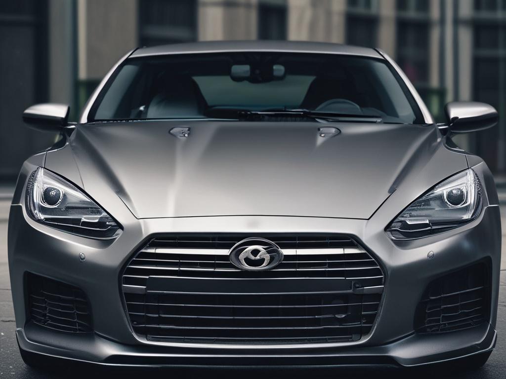 a close-up shot of a gleaming car hood, hyper-realistic, shot with a 45mm f/1.2 lens, bright and clean background, focus on reflections and shine, rgb(50, 170, 39) accent