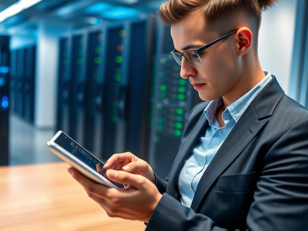 A close up shot of a business professional analyzing data