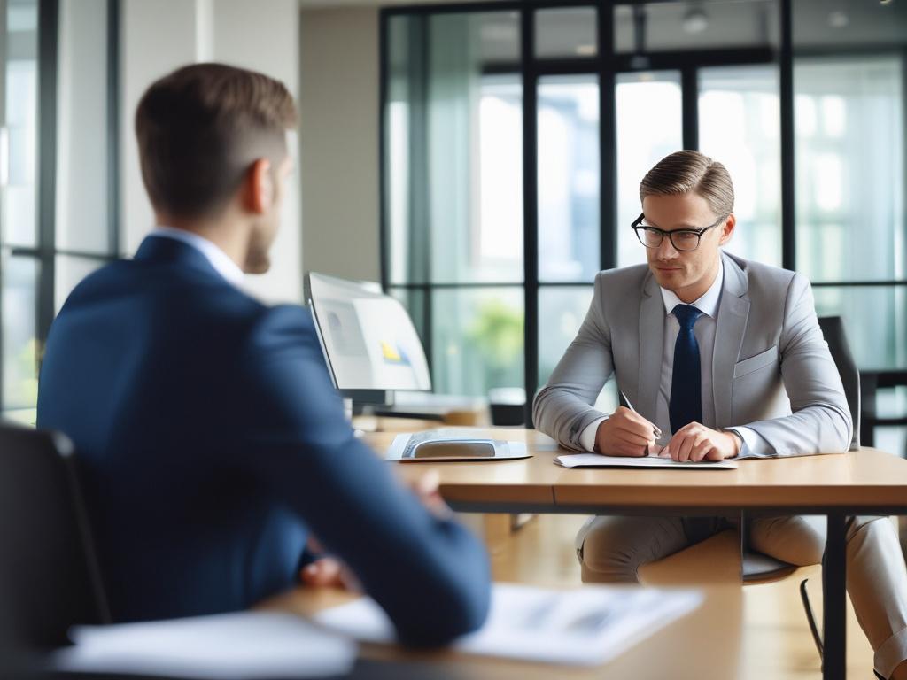 close up shot of a business consultant discussing risk assessment