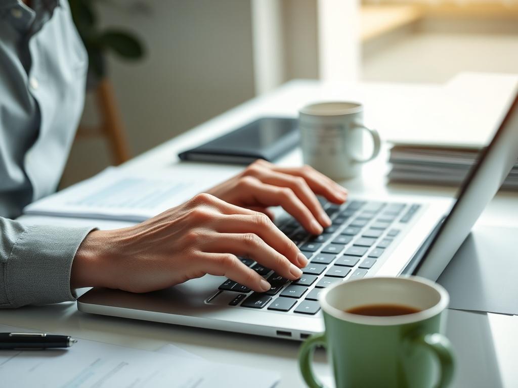 A close up shot of a professional business consultant analyzing