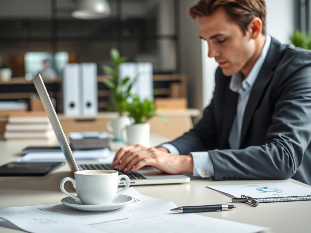 A close up shot of a professional working on a