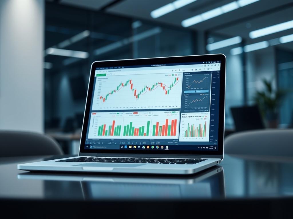 A close up shot of a modern energy trading software