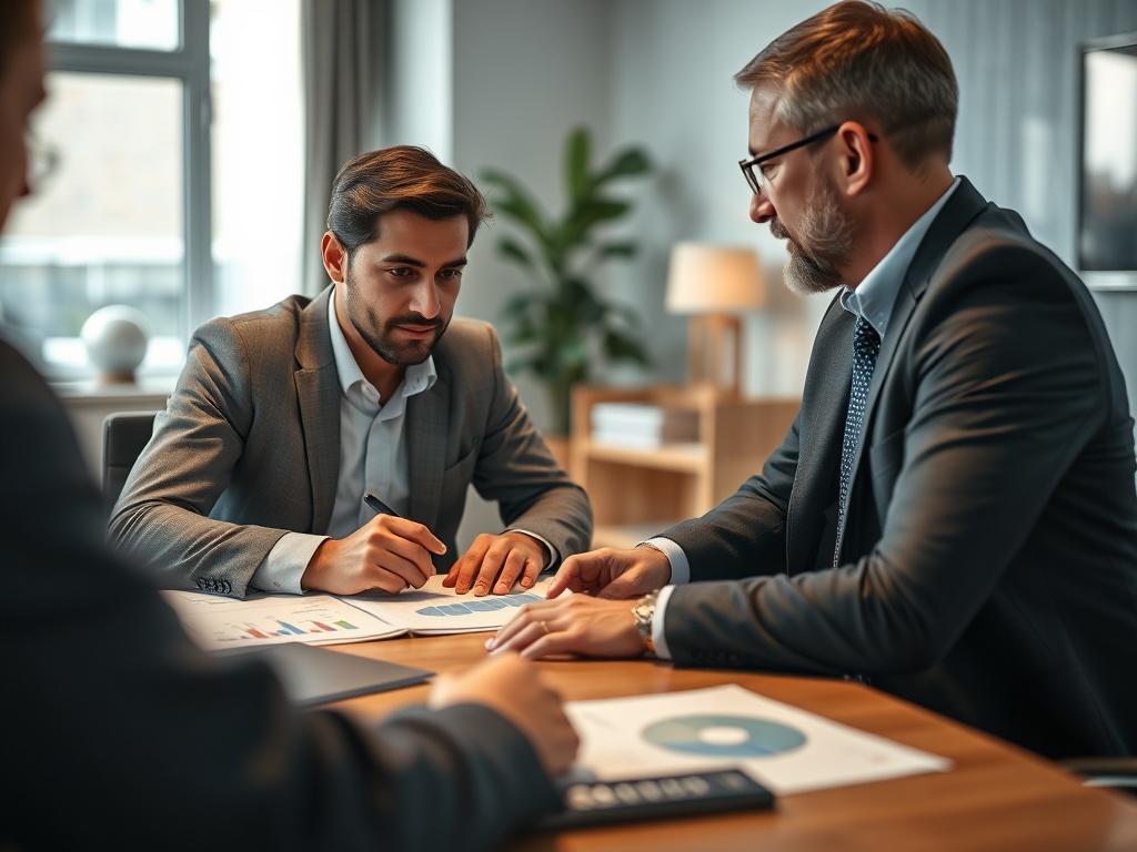 A close up shot of an expert advisor discussing strategies