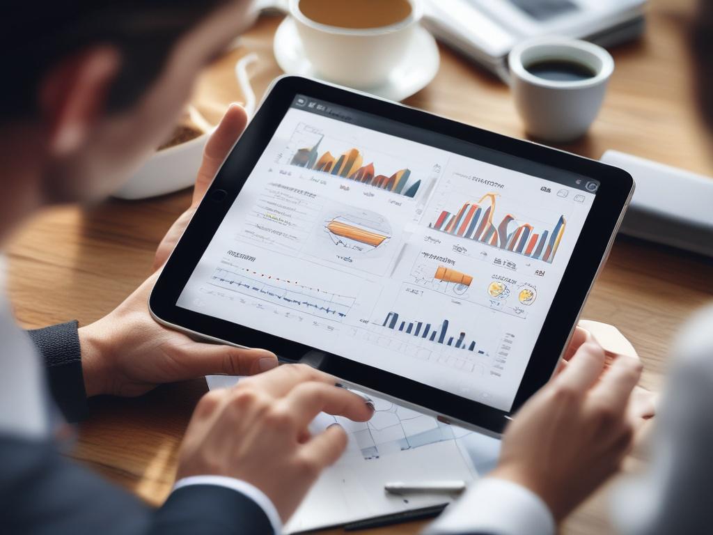 A close up shot of a wealth manager reviewing investment
