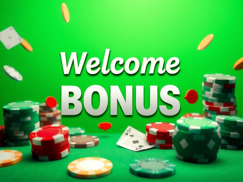 A high resolution image depicting an inviting welcome bonus banner