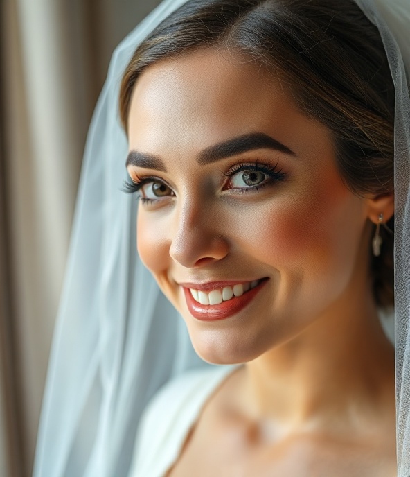 Bride getting ready
