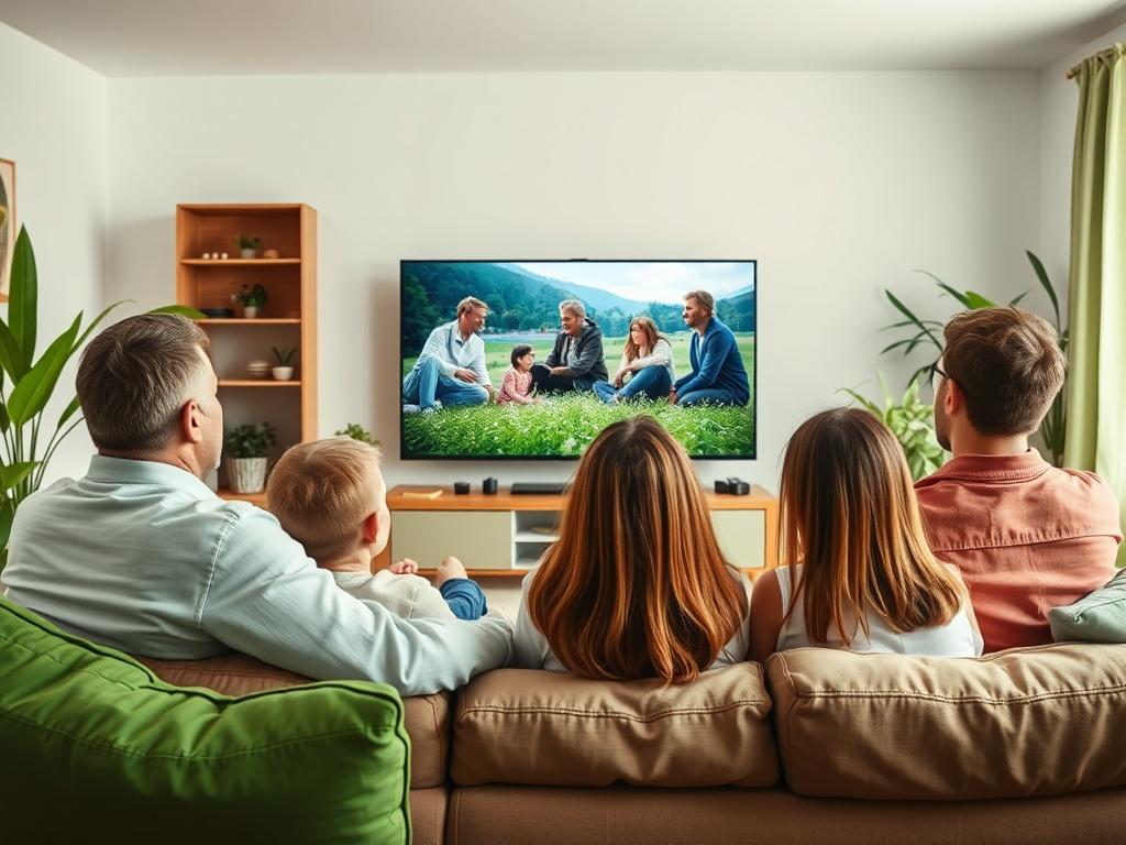 A high resolution image showing a family gathered together in